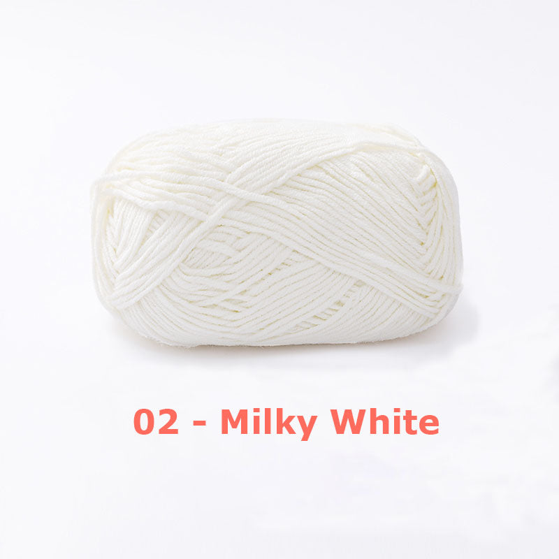 Milk Cotton Yarn for Crochet Flowers & Amigurumi, 67 colors.