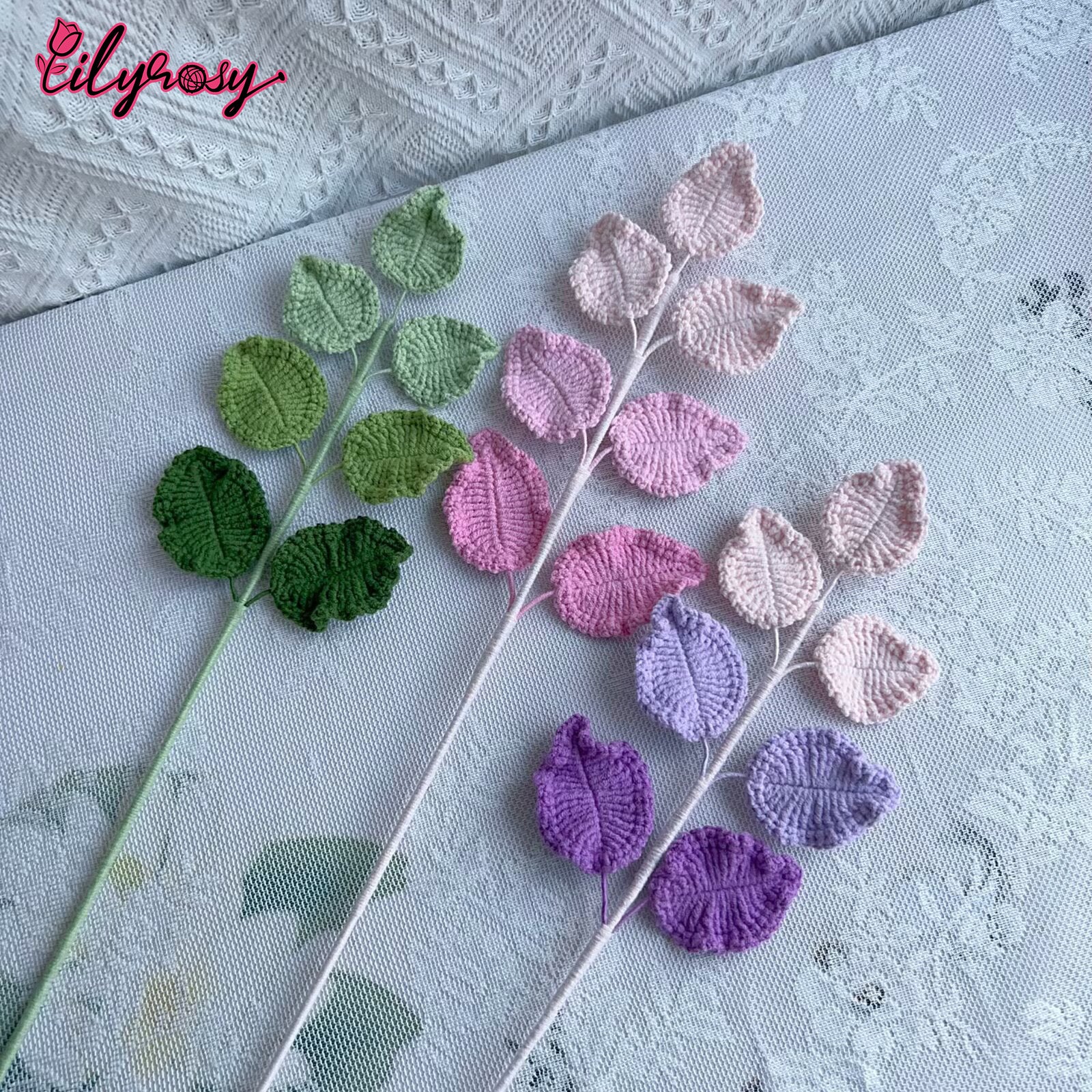 Lilyrosy Crochet Rose Leaf