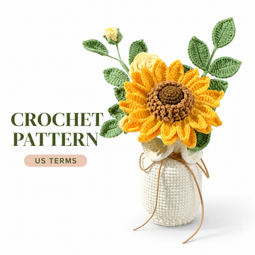 Patrón de crochet flor rosa copa de vino, patrón pdf en inglés, ramo de flores DIY, patrón de crochet para principiantes,lilyrosy