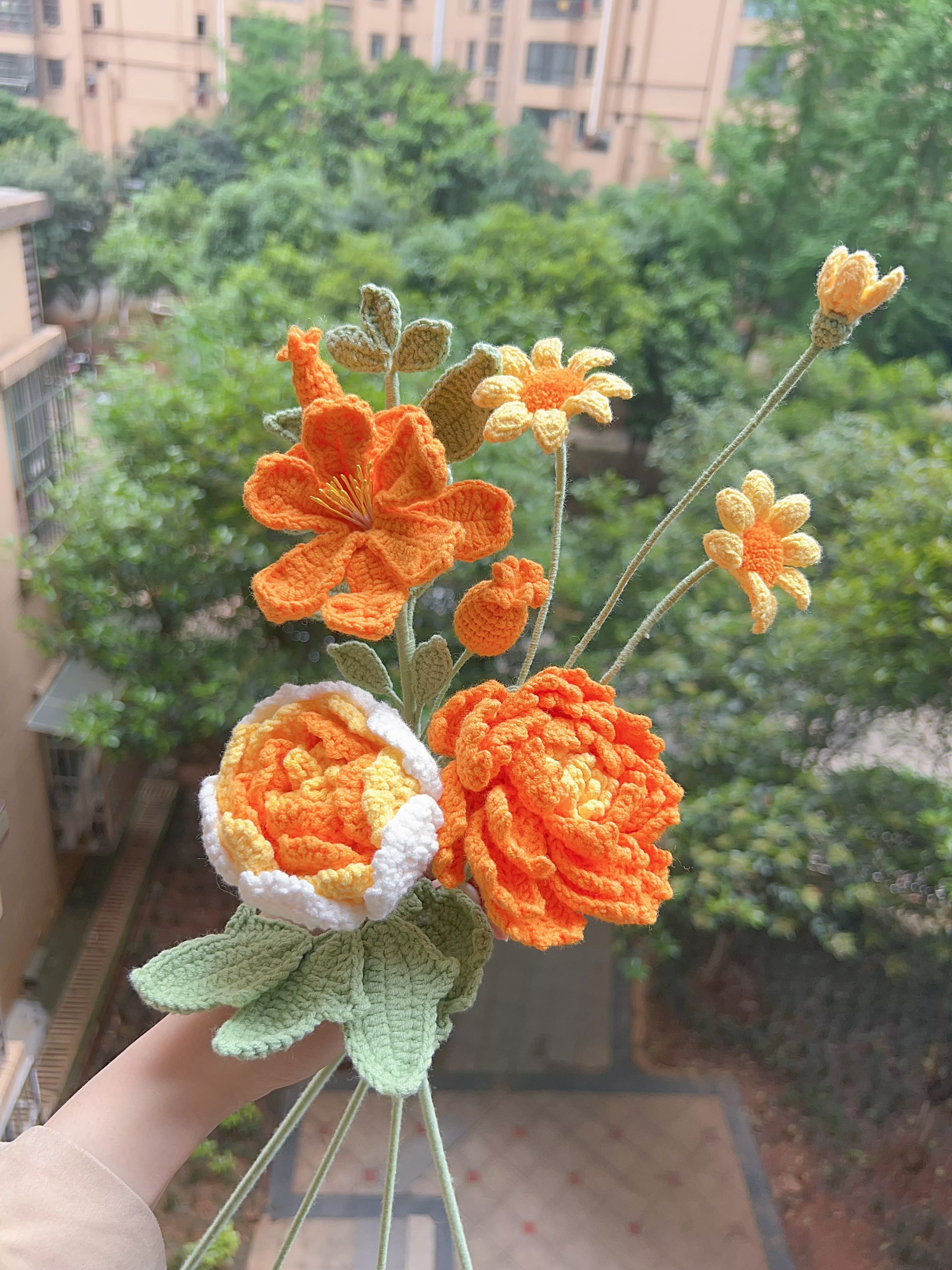 LilyRosy November Birth month Crochet flowers. peony and