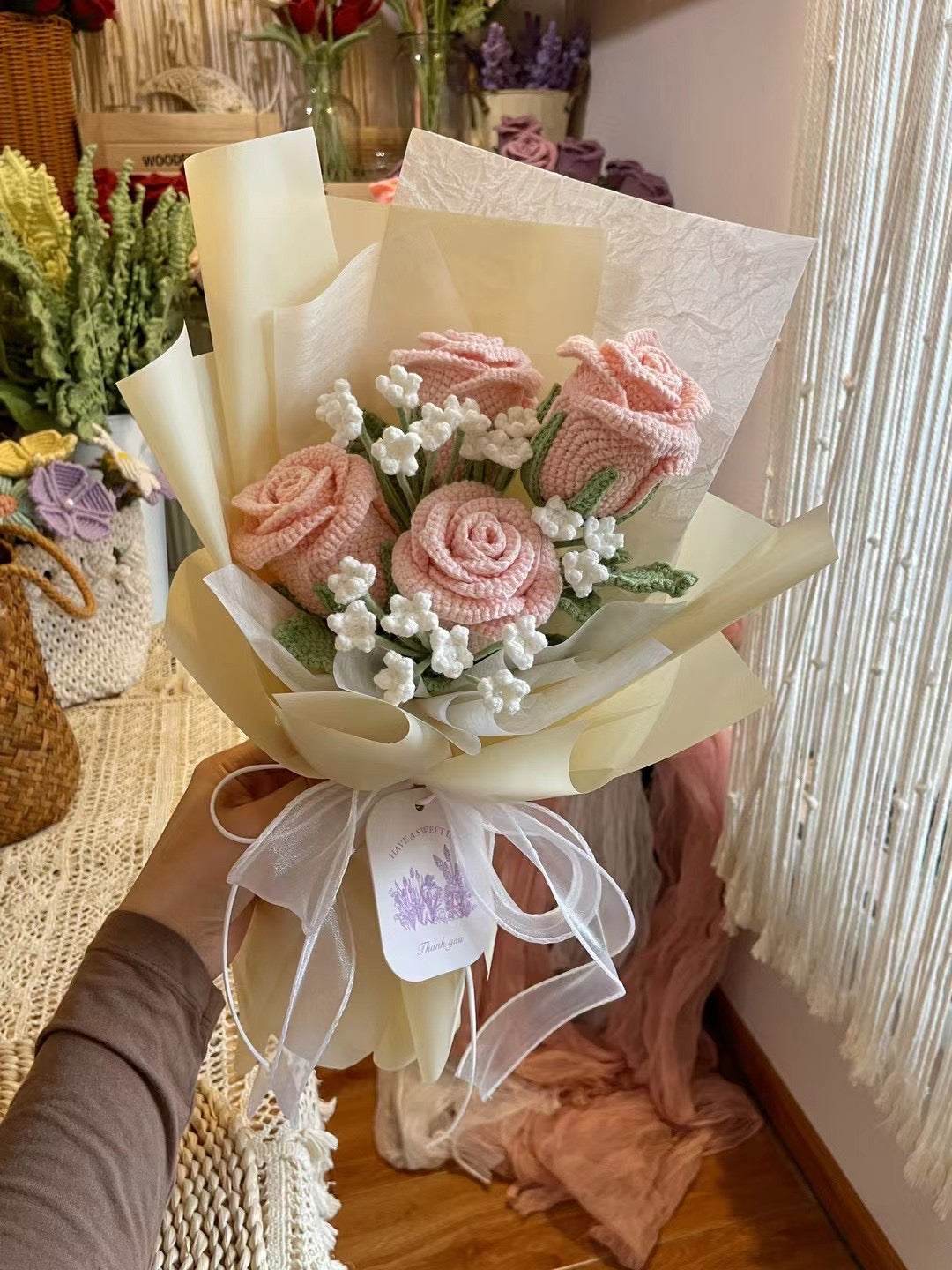 lilyrosy crochet Roses, handmade flower,birthday gift,wedding gift,gift for girlfriend/friend/mom