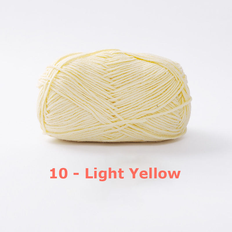 Milk Cotton Yarn for Crochet Flowers & Amigurumi, 67 colors.