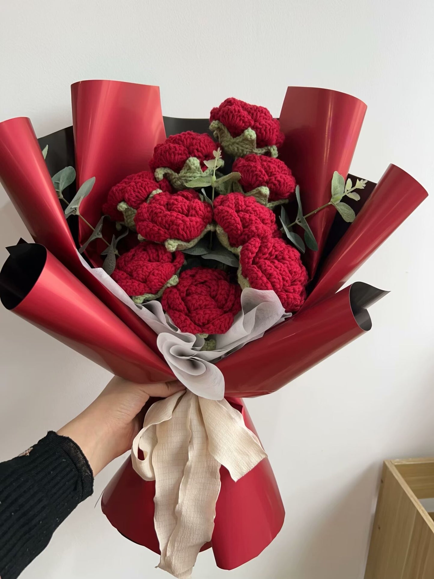 MEJOR VENDEDOR Ramo de rosas de ganchillo, regalo para novia/amiga/mamá, regalos del día de San Valentín