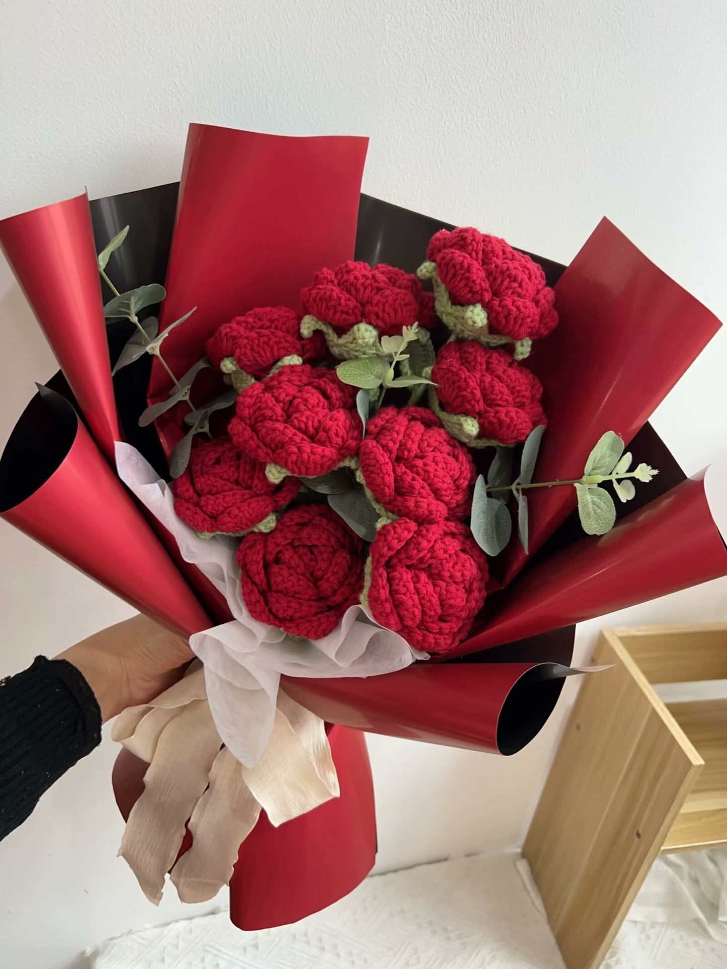 MEJOR VENDEDOR Ramo de rosas de ganchillo, regalo para novia/amiga/mamá, regalos del día de San Valentín