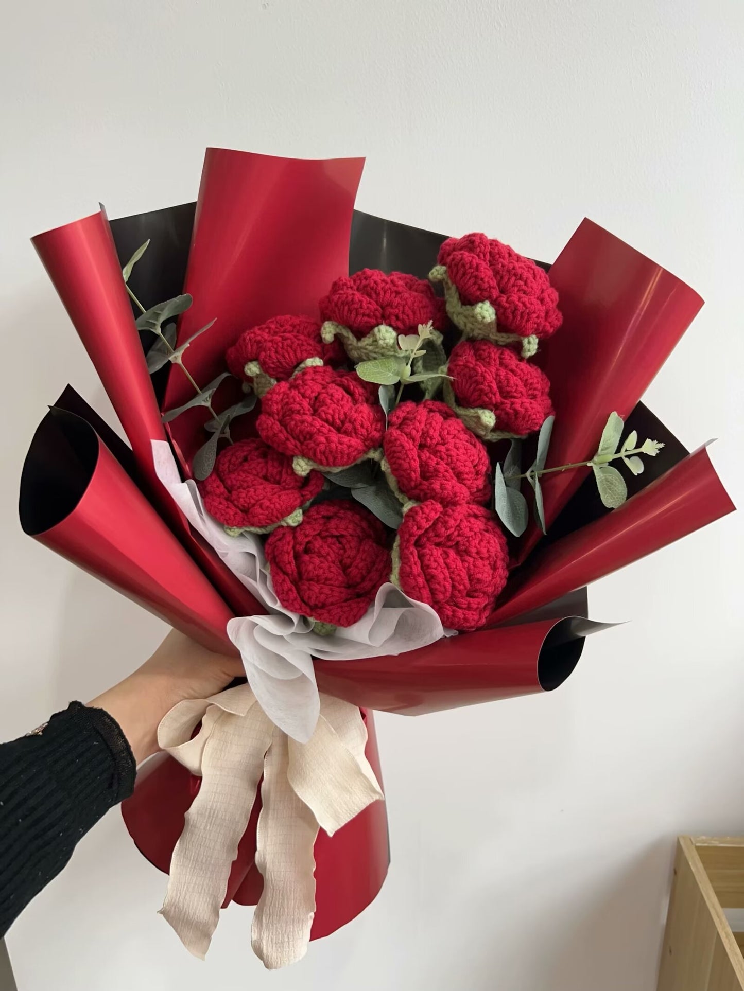 MEJOR VENDEDOR Ramo de rosas de ganchillo, regalo para novia/amiga/mamá, regalos del día de San Valentín