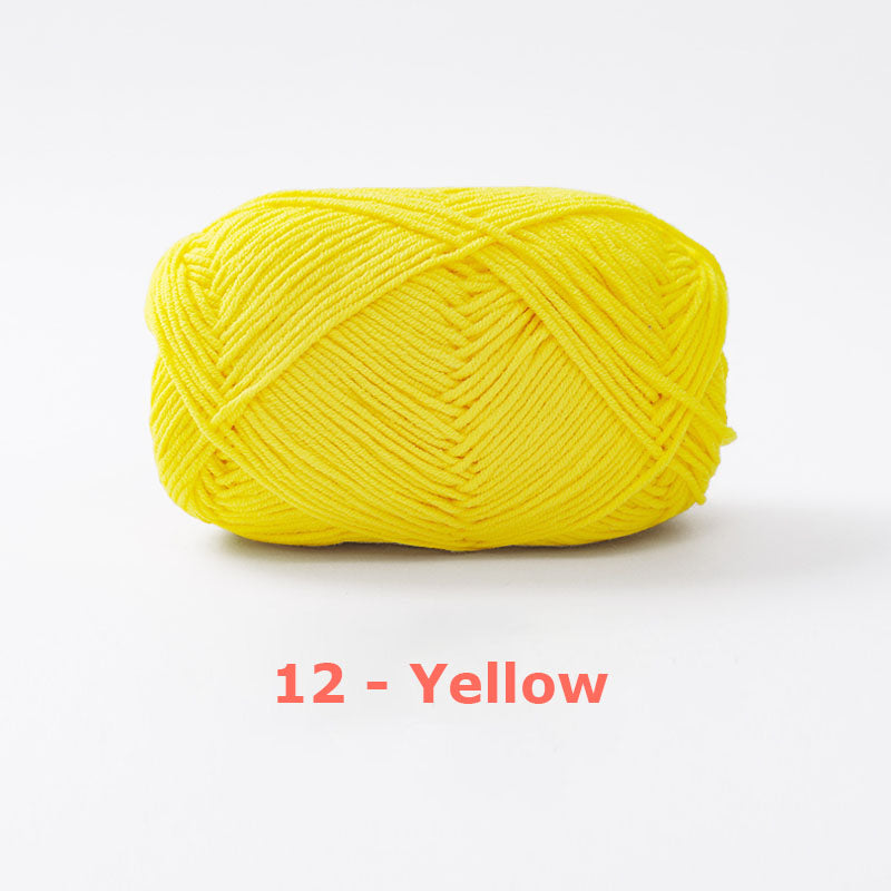 Milk Cotton Yarn for Crochet Flowers & Amigurumi, 67 colors.