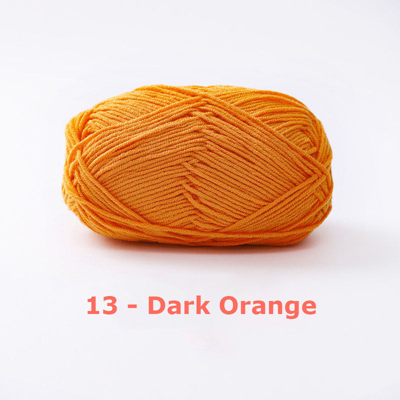 Milk Cotton Yarn for Crochet Flowers & Amigurumi, 67 colors.