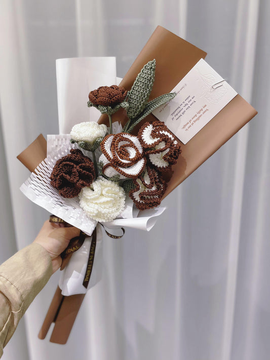 BOYFRIEND |Crochet vintage bouquet ,gift for girlfriend/friend/mom/him,valentines day gifts