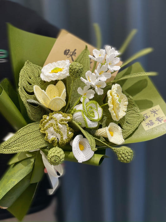 BREATHTAKING|Crochet green bouquet ,gift for girlfriend/friend/mom,valentines day gifts