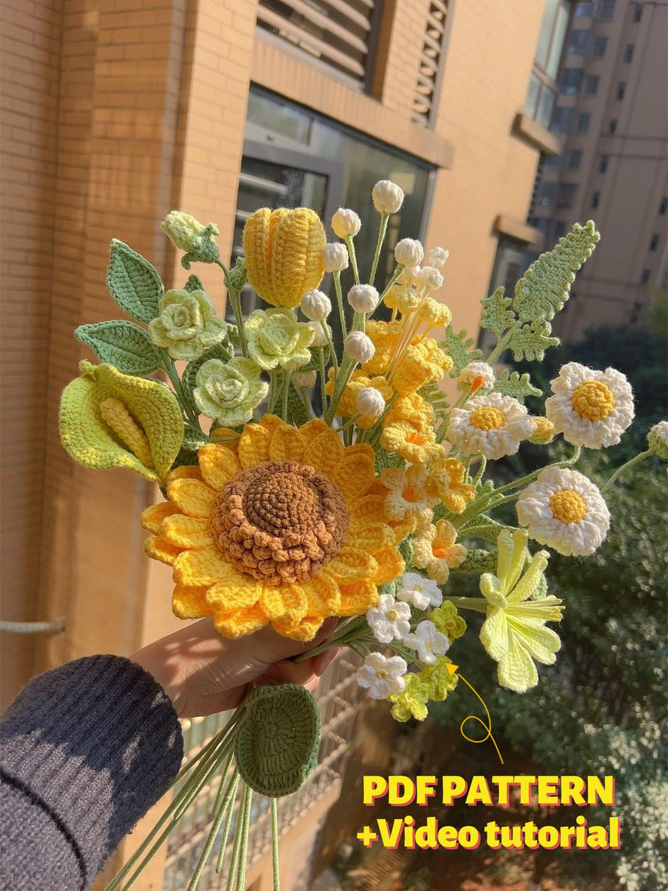 Lilyrosy crochet flower patterns Bundle, pdf pattern with video ...