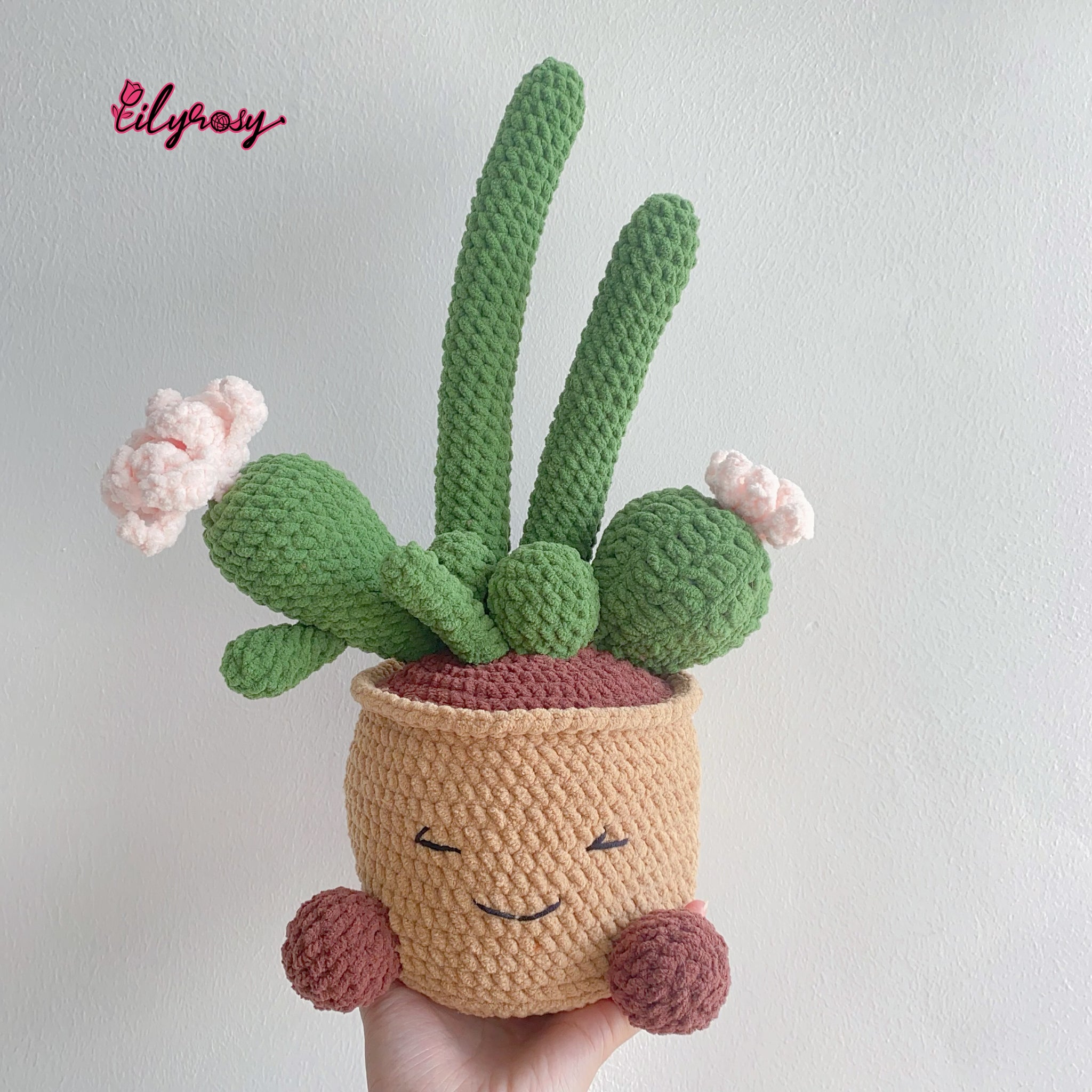 Crochet Jellycat Cactus Pot pattern, US terms