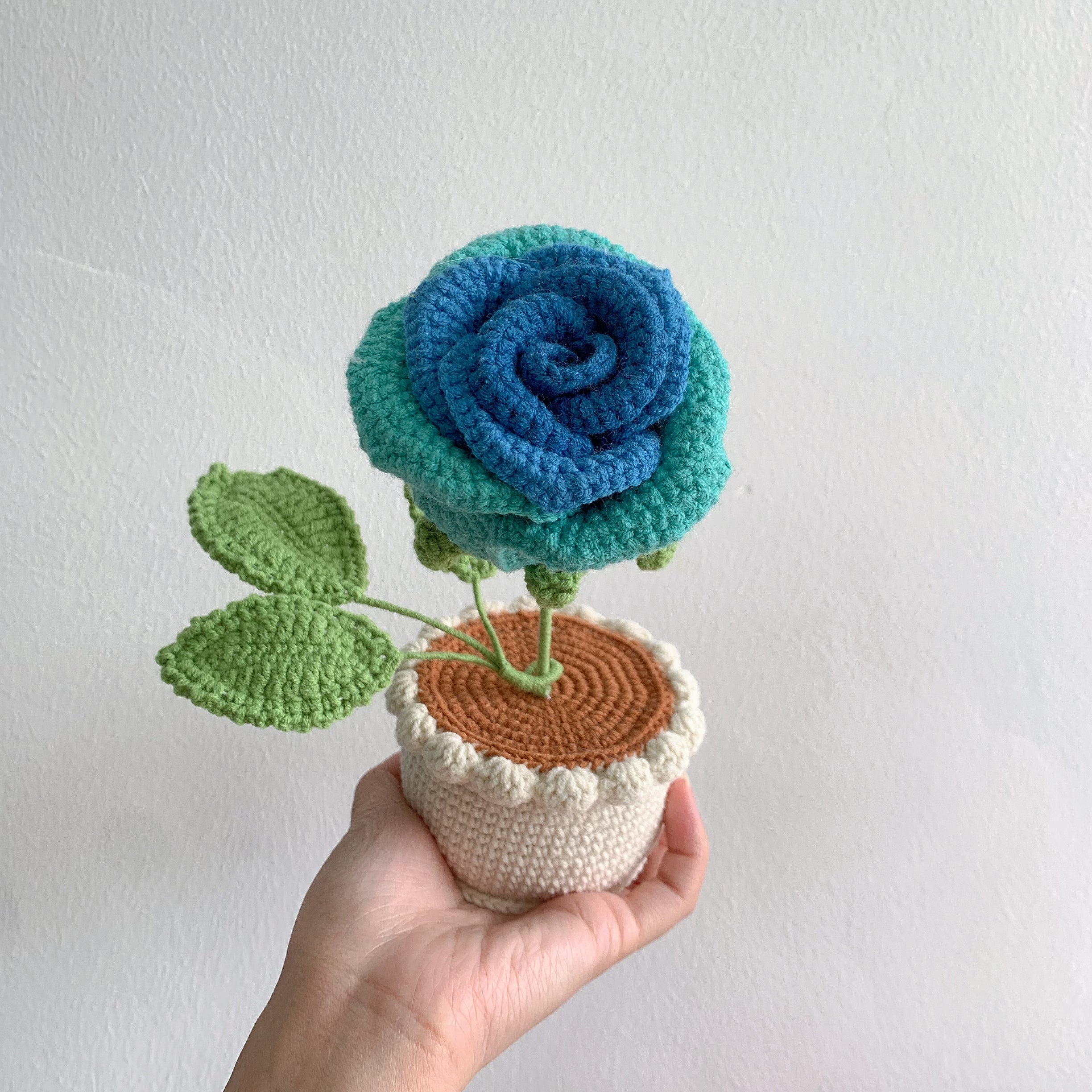 7 in 1 Crochet Flowers Pots pattern, US terms