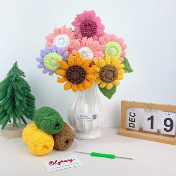 Crochet Tunisian sunflower