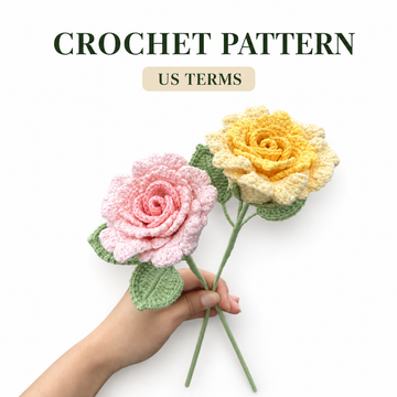 Crochet diamond roses patterns with step by step video tutorial