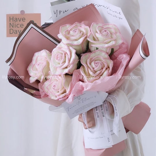 RECOMENDAR|Ramo de rosas de ganchillo, regalo para novia/amiga/mamá/él, regalos del día de San Valentín