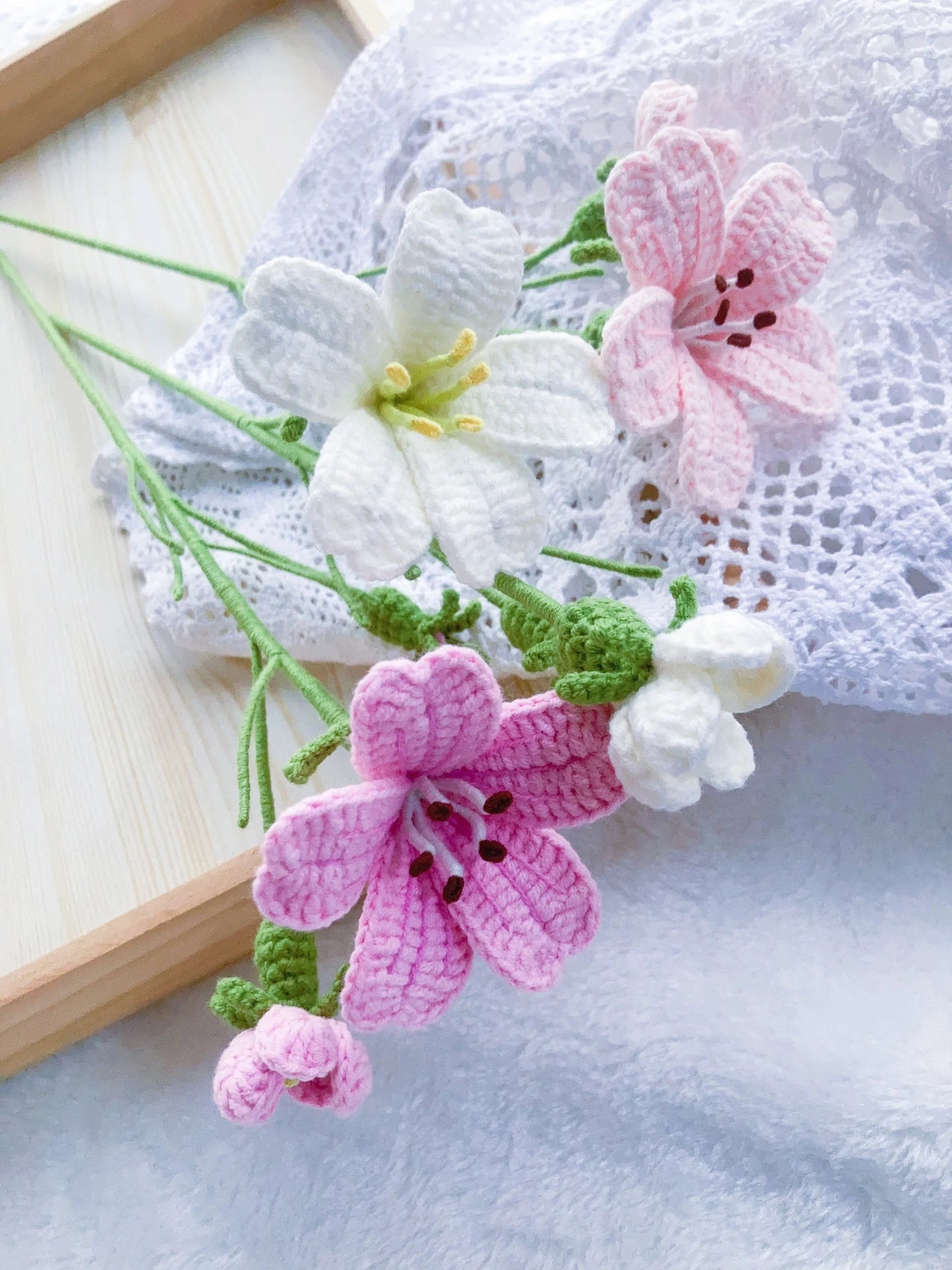 Lilyrosy Crochet Corncockle  Flowers Patterns with Step by Step Video Tutorial
