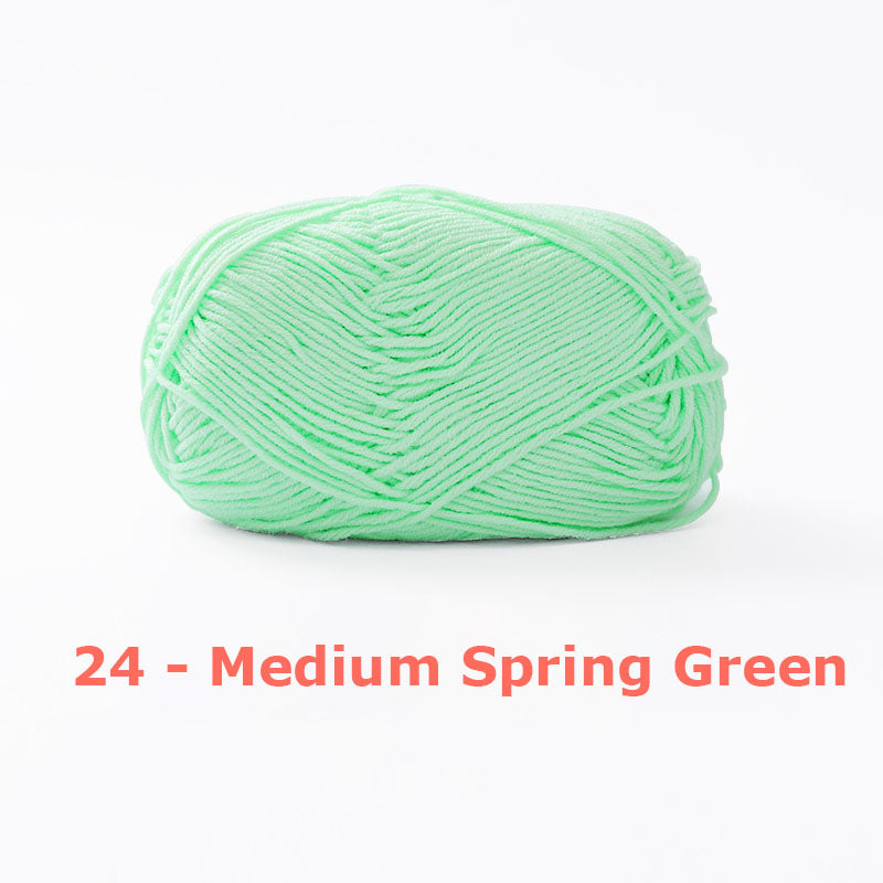 Milk Cotton Yarn for Crochet Flowers & Amigurumi, 67 colors.