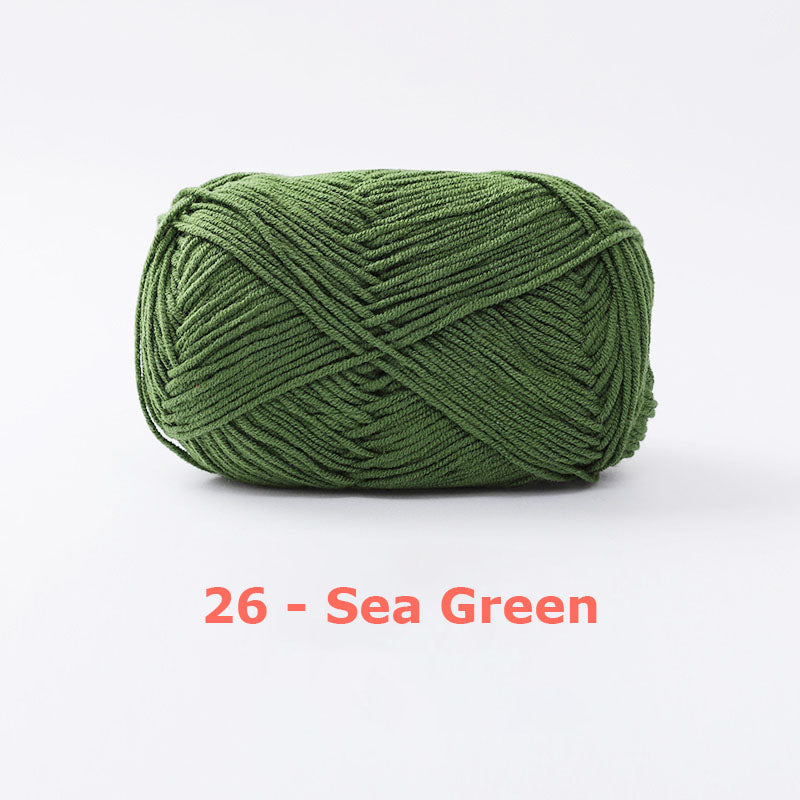 Milk Cotton Yarn for Crochet Flowers & Amigurumi, 67 colors.
