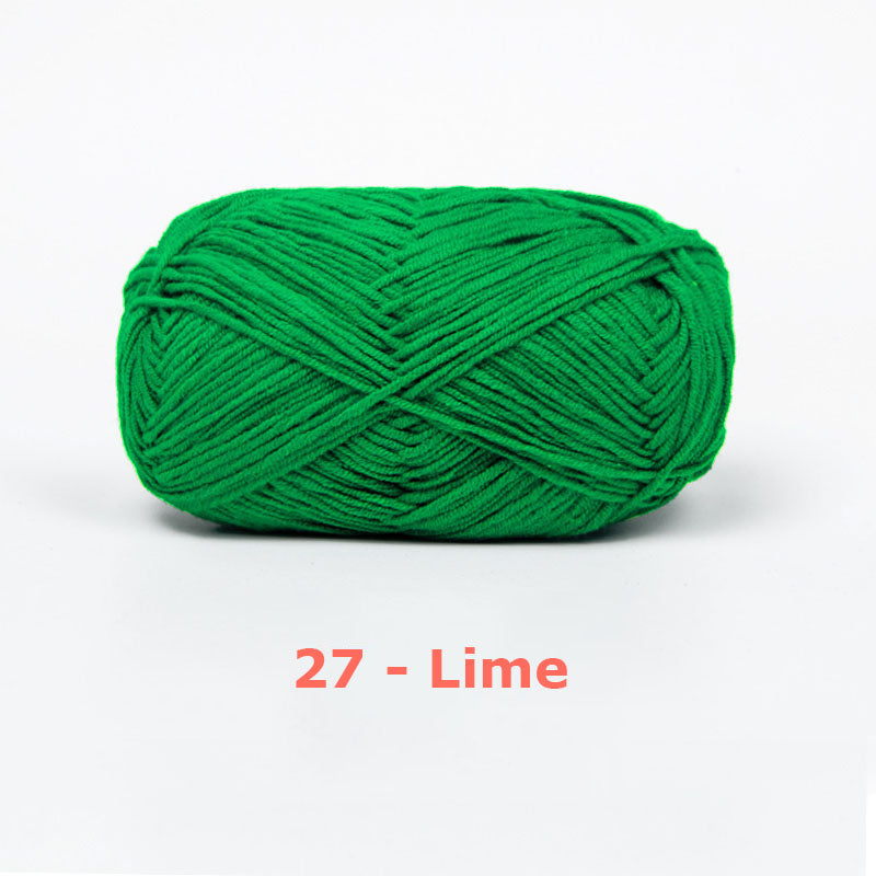 Milk Cotton Yarn for Crochet Flowers & Amigurumi, 67 colors.
