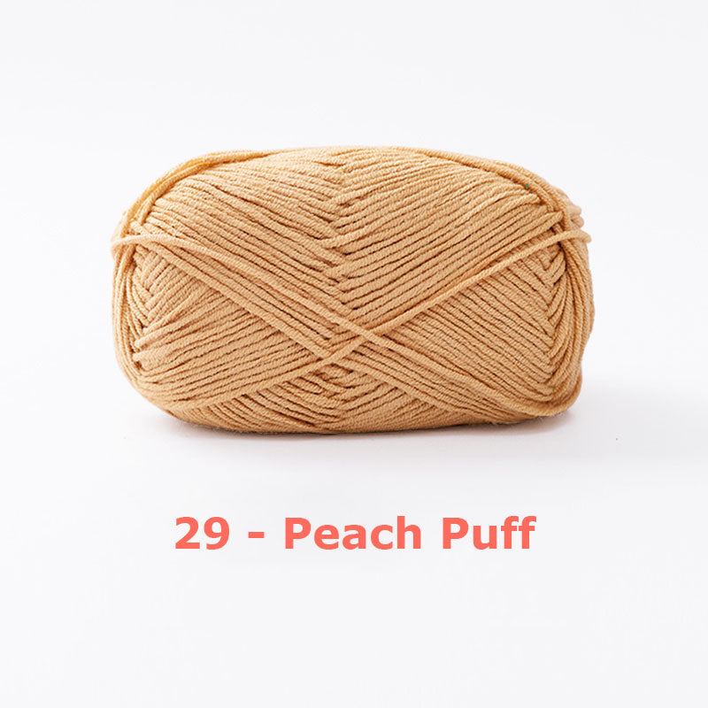 Milk Cotton Yarn for Crochet Flowers & Amigurumi, 67 colors.