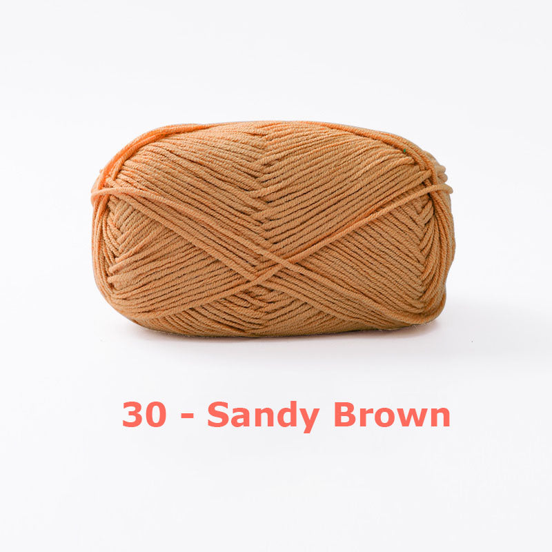 Milk Cotton Yarn for Crochet Flowers & Amigurumi, 67 colors.