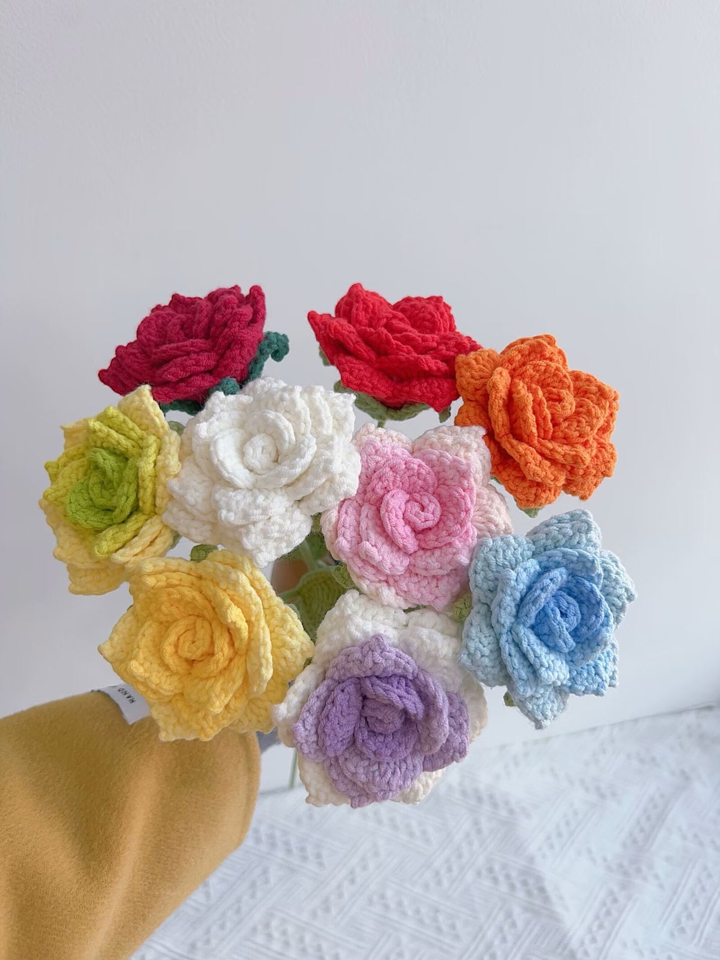 Lilyrosy crochet wedding bouquet patterns package with step by step video tutorial 13 in 1