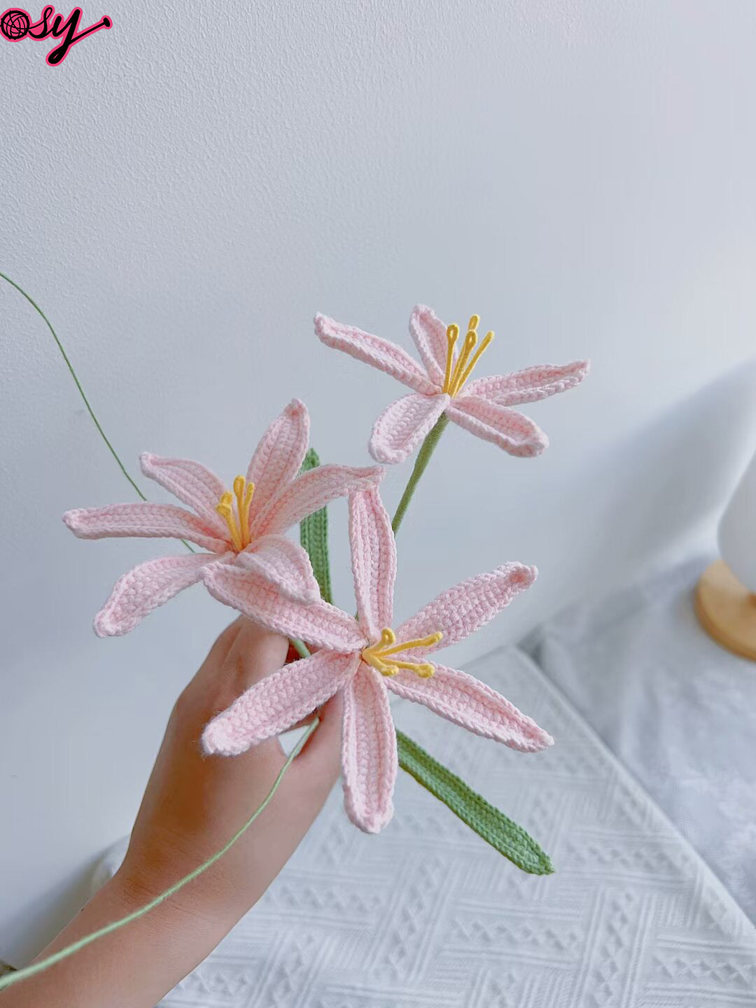 Lilyrosy Crochet Zephyranthes Candida, Handmade Gifts for Any
