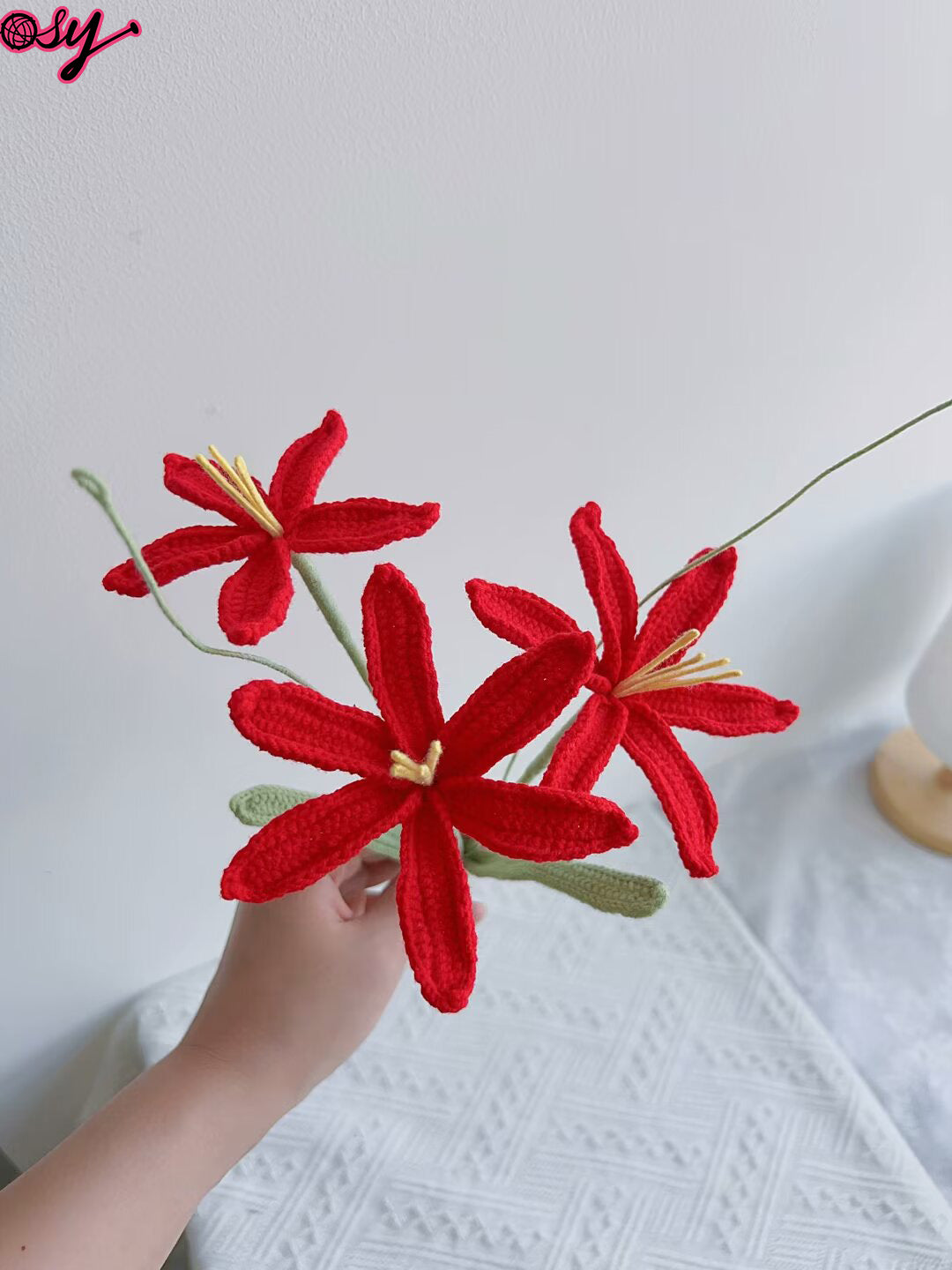 Lilyrosy Crochet Zephyranthes Candida, Handmade Gifts for Any