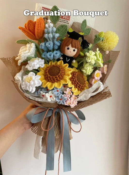 Lilyrosy Crochet graduation Bouquet，Gifts for Her