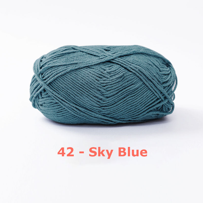 Milk Cotton Yarn for Crochet Flowers & Amigurumi, 67 colors.