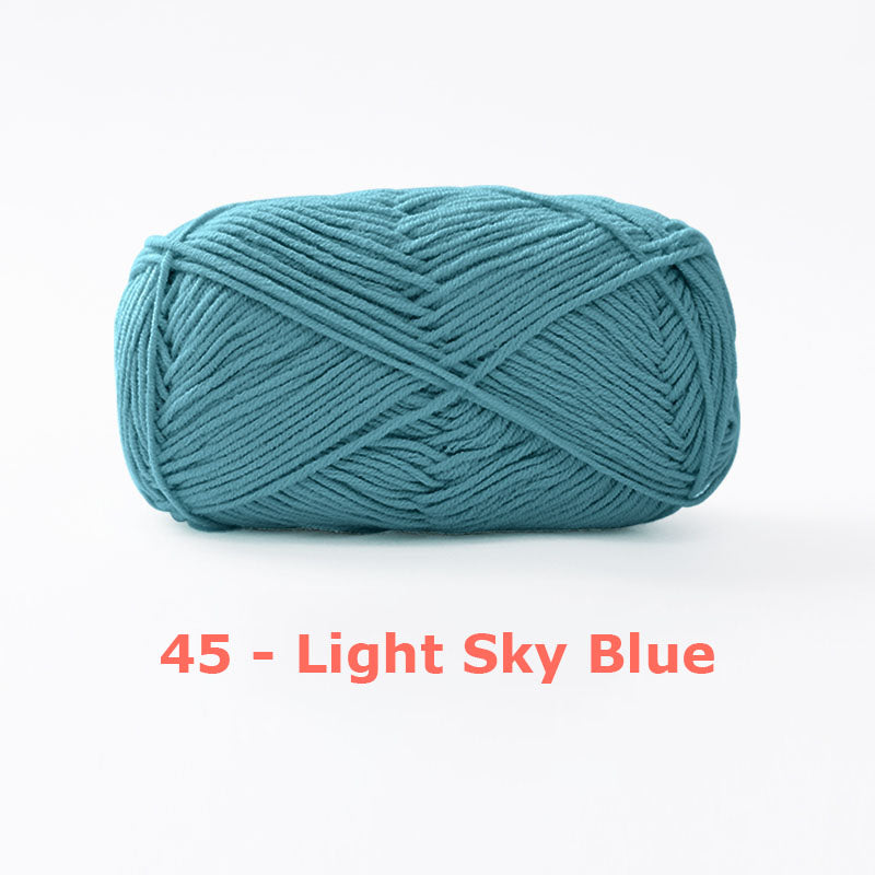 Milk Cotton Yarn for Crochet Flowers & Amigurumi, 67 colors.
