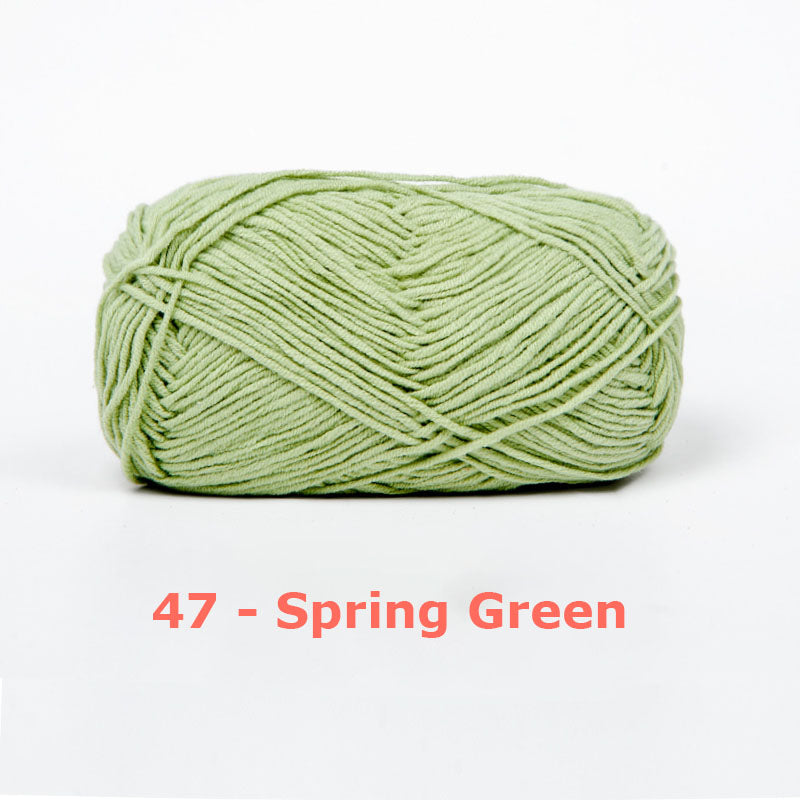 Milk Cotton Yarn for Crochet Flowers & Amigurumi, 67 colors.