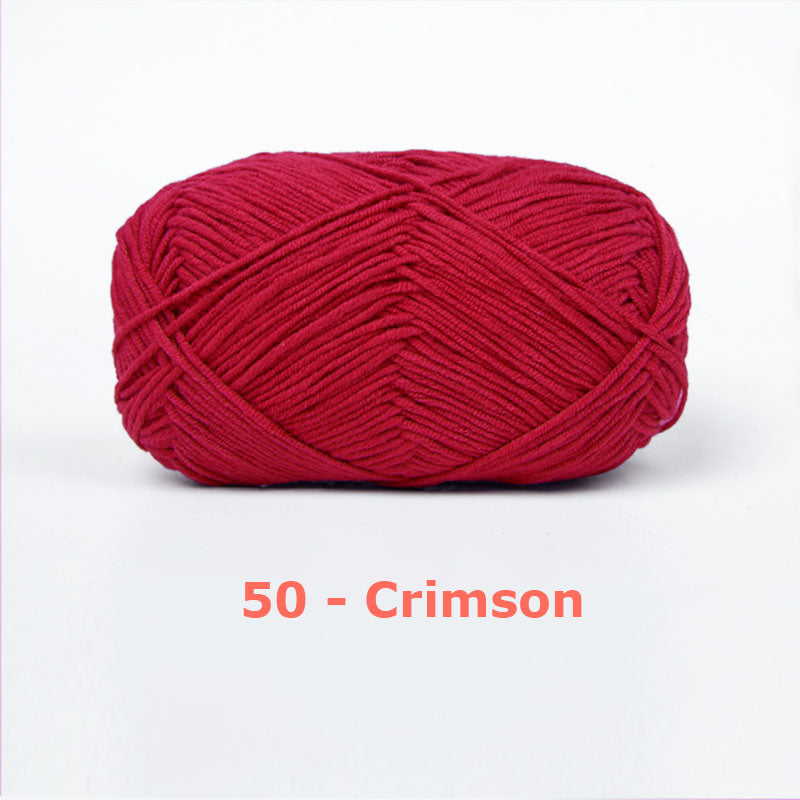 Milk Cotton Yarn for Crochet Flowers & Amigurumi, 67 colors.