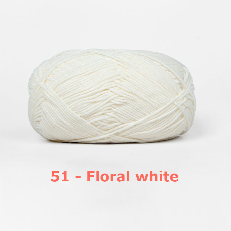 Milk Cotton Yarn for Crochet Flowers & Amigurumi, 67 colors.