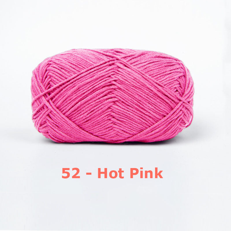 Milk Cotton Yarn for Crochet Flowers & Amigurumi, 67 colors.