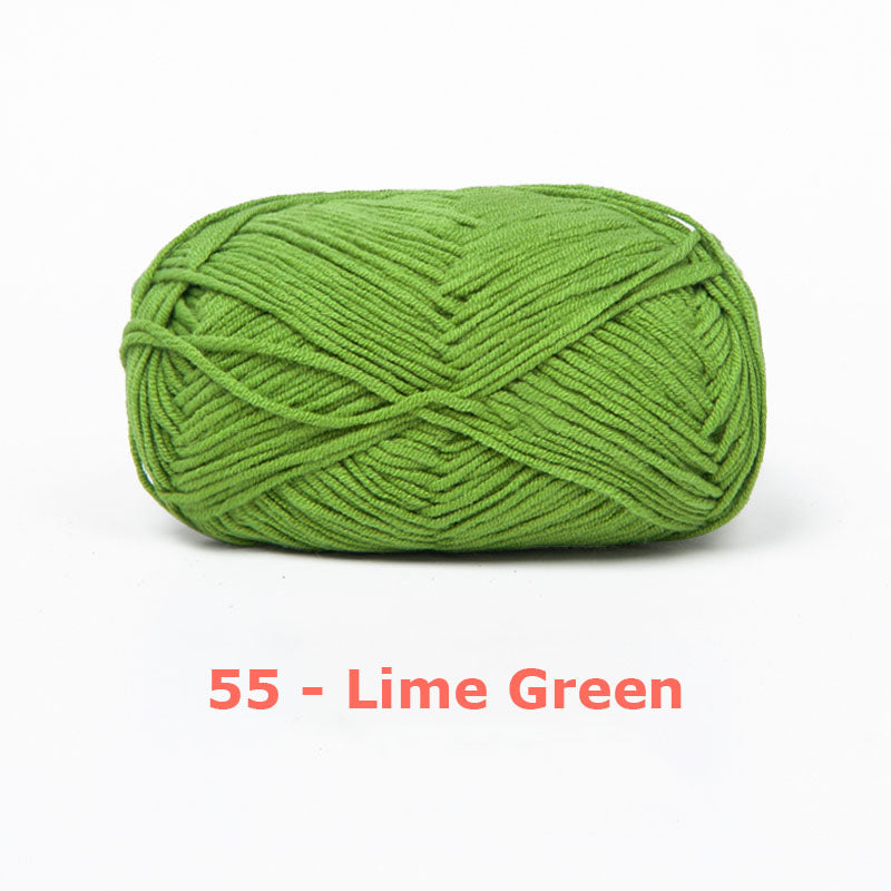 Milk Cotton Yarn for Crochet Flowers & Amigurumi, 67 colors.