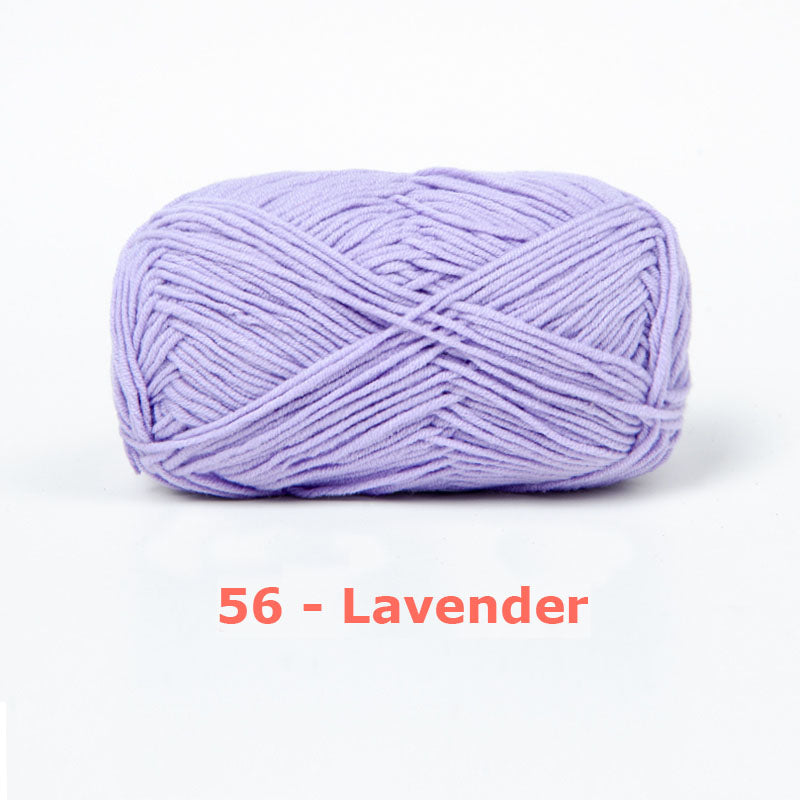Milk Cotton Yarn for Crochet Flowers & Amigurumi, 67 colors.