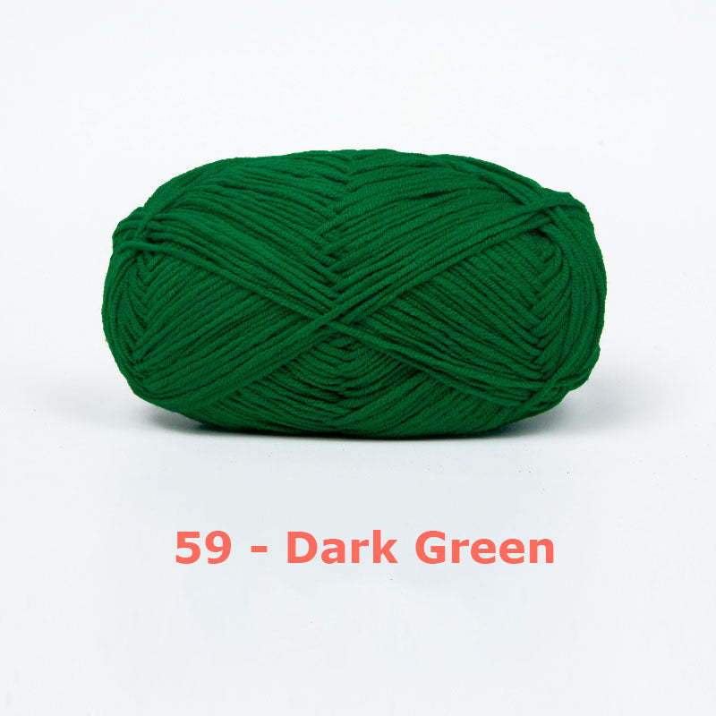 Milk Cotton Yarn for Crochet Flowers & Amigurumi, 67 colors.