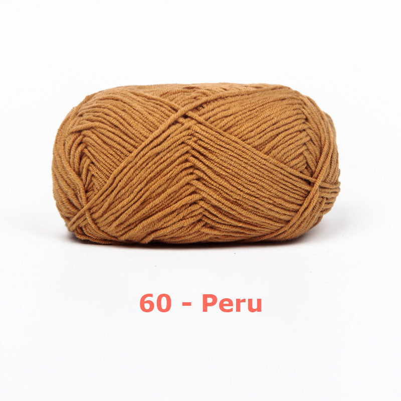 Milk Cotton Yarn for Crochet Flowers & Amigurumi, 67 colors.