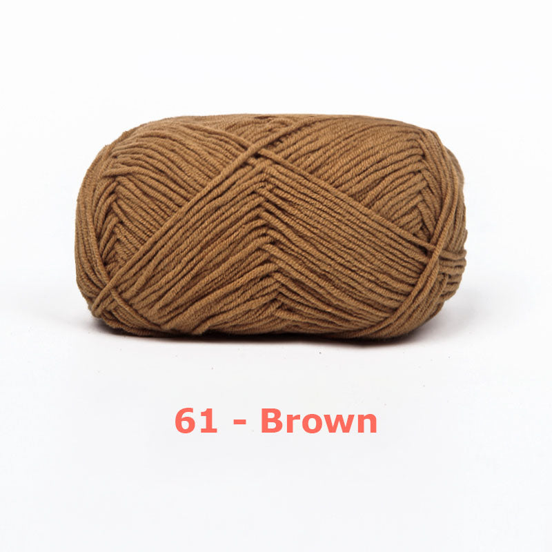 Milk Cotton Yarn for Crochet Flowers & Amigurumi, 67 colors.