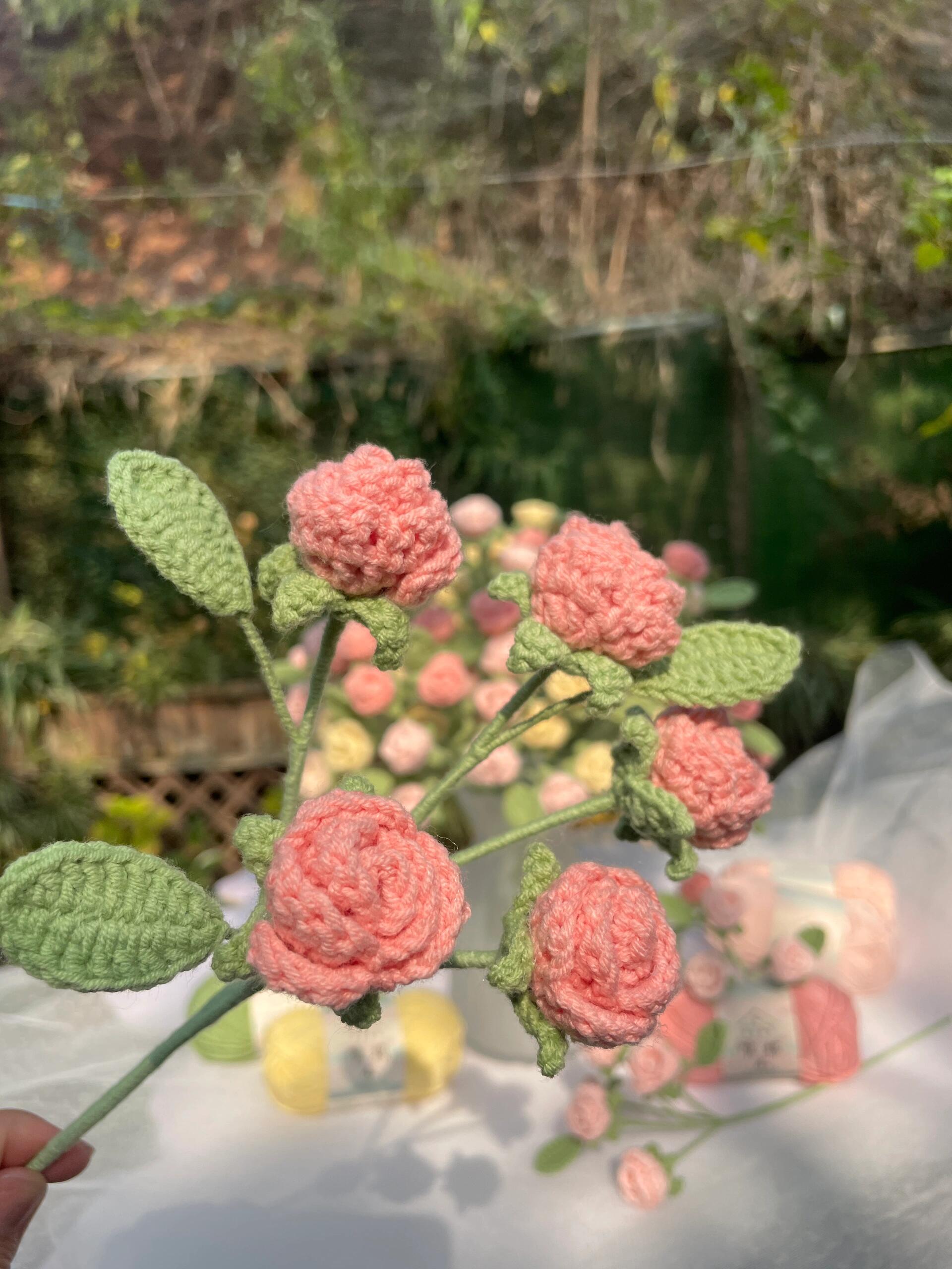 Small rose crochet pattern, English pdf pattern, crochet pattern