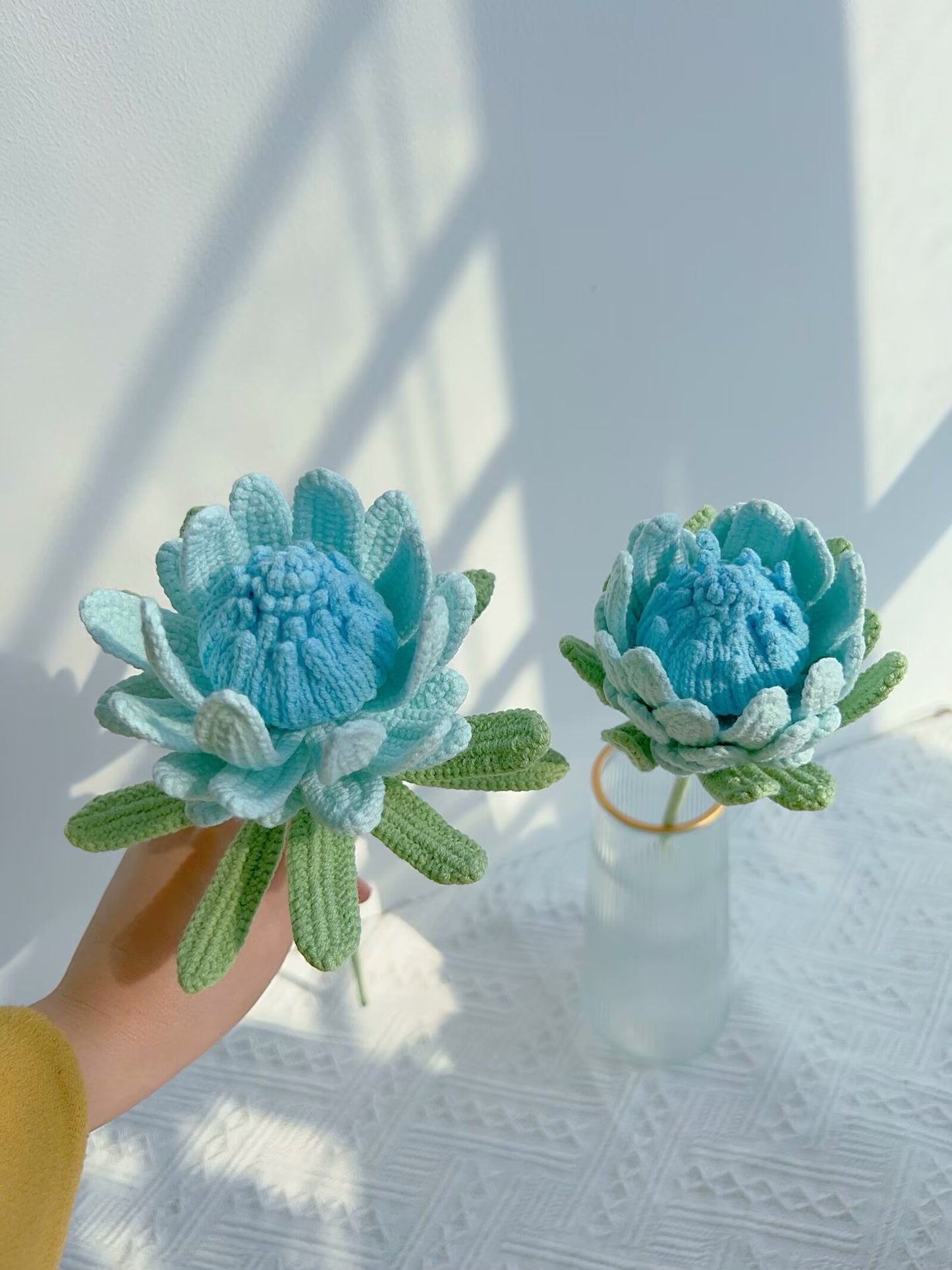 Lilyrosy Crochet King Protea Flowers Patterns with Step by Step Video Tutorial