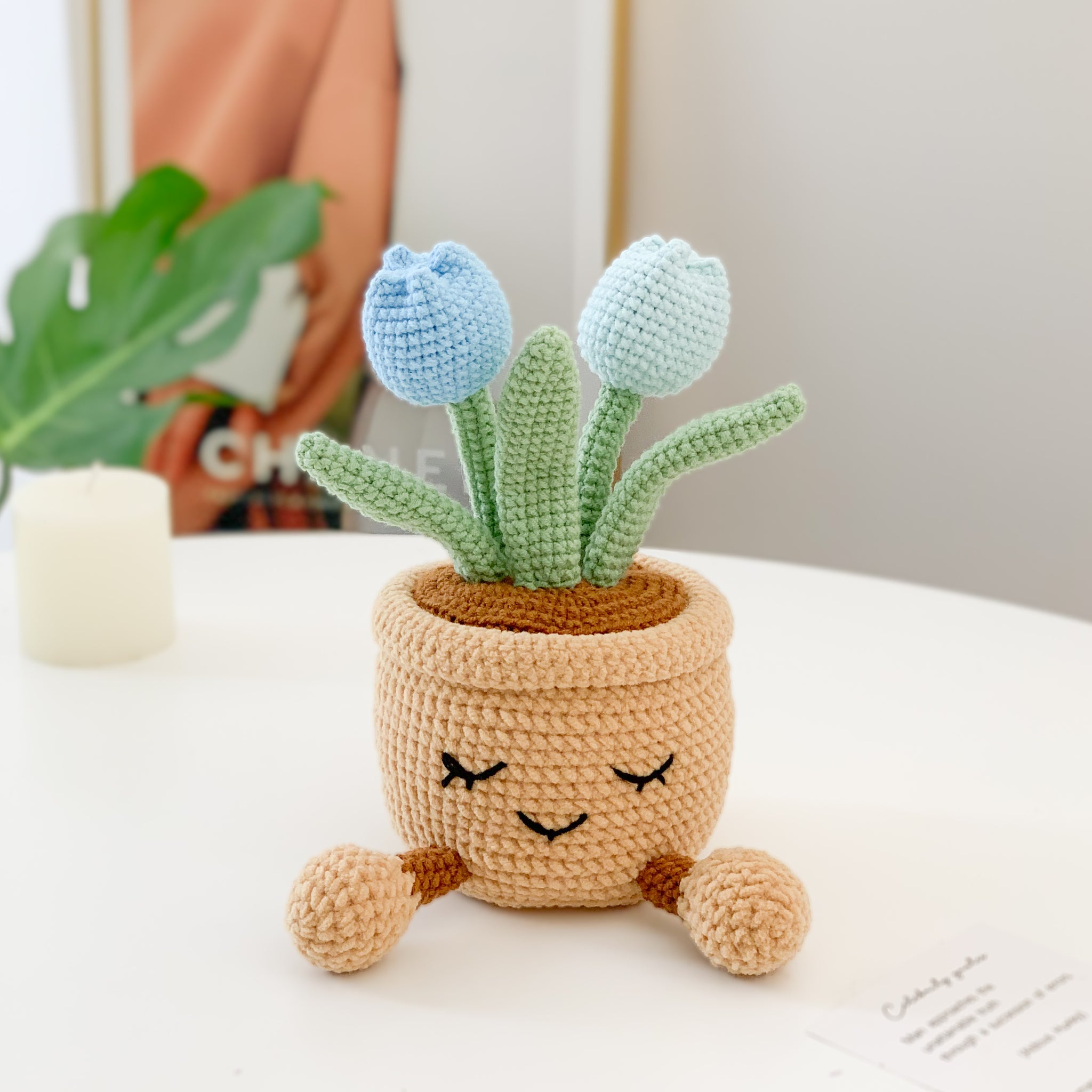 jellycat potted plant Crochet jellycat tulip pots, gifts for girls, boys, women. – Lilyrosy LLC