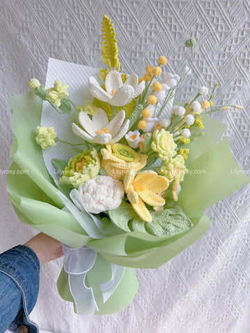 Lilyrosy Crochet Flower Bouquet ，Gifts for Her