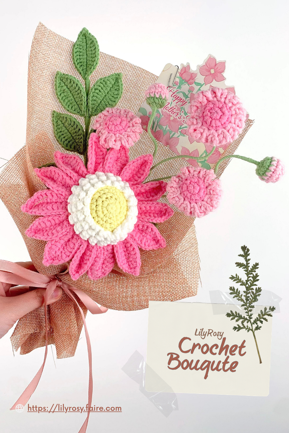 Handmade Crochet sunflower flower Bouquet,Valentine's Day gift, gifts for any occasion