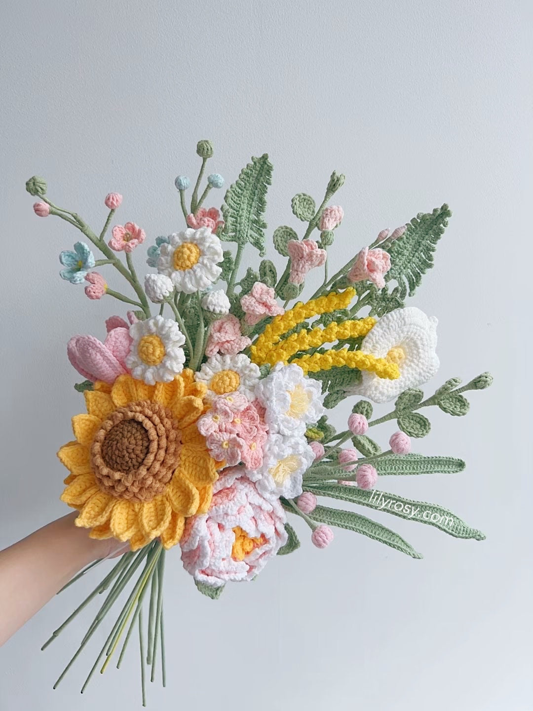 Ramo de flores de ganchillo Regalo de San Valentín para ella