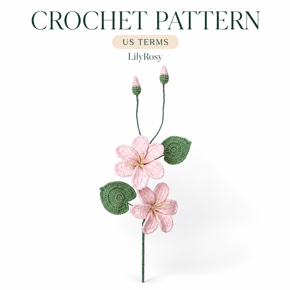 Lilyrosy crochet tung flower pattern  ( US terms)