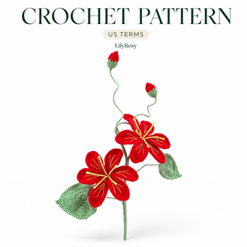 Lilyrosy crochet tung flower pattern  ( US terms)