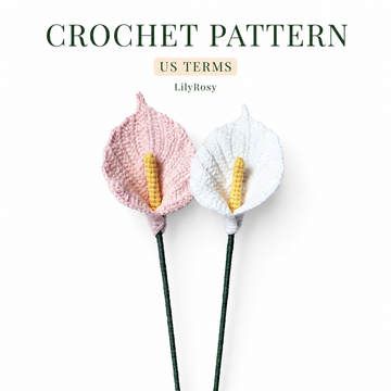 Patrón de crochet de lirio de agua, patrón en pdf en inglés, ramo de flores DIY, patrón de crochet para principiantes, lilyrosy