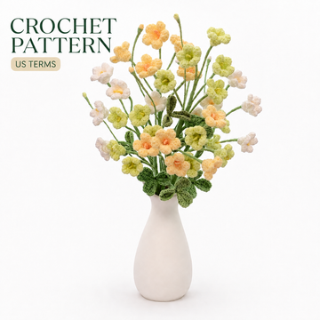 Lilyrosy crochet creeping oxalis pattern  ( US terms)